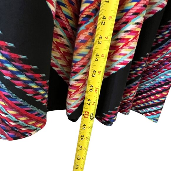 Chicos Geometric Print Sleeveless Maxi Dress 2 Draped Neckline Colorful Tribal - Picture 11 of 16